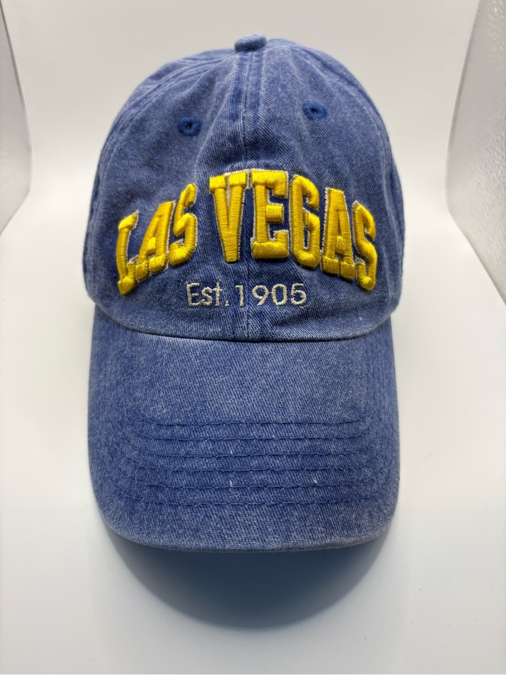 Robin Ruth Las Vegas Est 1905 Blue Denim Embroidered Adjustable Hat